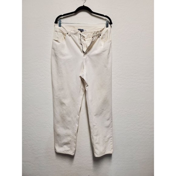 Vintage 80s LizWear Baggy Mom Jeans L High Waisted Pink Denim Tapered Size 14 - Picture 3 of 7